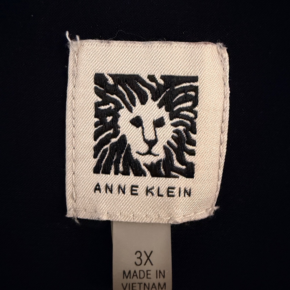 Anne Klein Black and White Polka Dot V-Neck Blouse - Picture 2 of 3